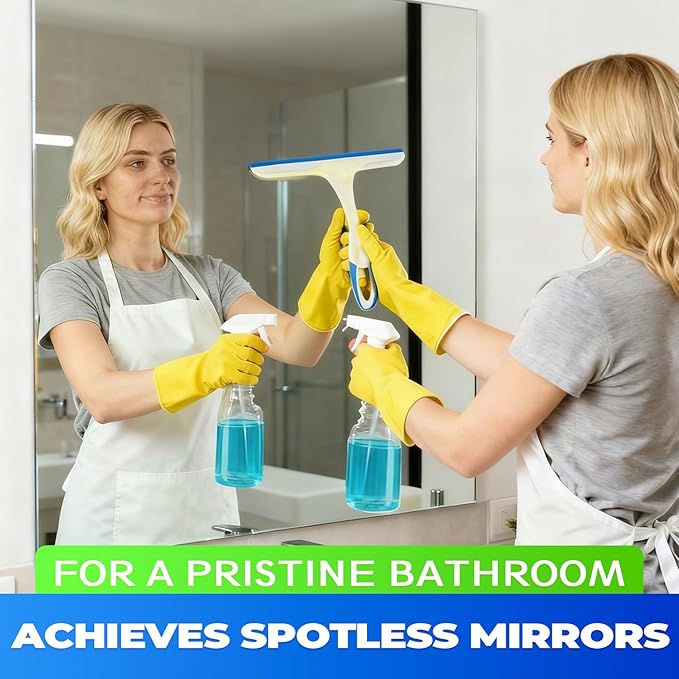 3PCS mini Squeegee Shower Squeegee Hanging Rubber Squeegee with Hook, Multipurpose Shower Squeegee for Glass Doors Window Squeegee (Regular Version)