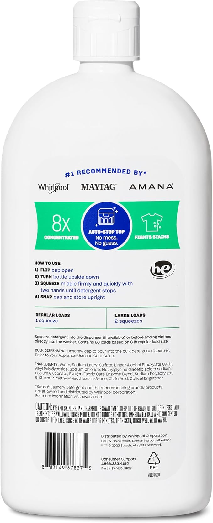 Swash® Smells Like Nothing HE Ultra-Concentrated Liquid Laundry Detergent