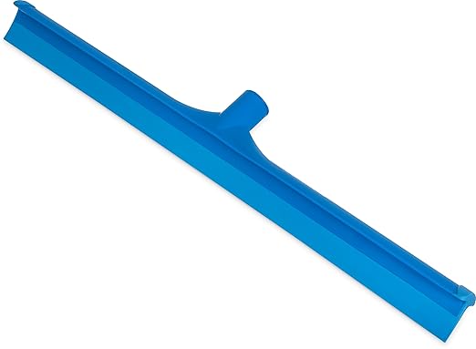 SPARTA 24" Floor Squeegee Replacement Head, Seamless Rubber with Rust-Free Plastic Frame for HACCP Compliance, Heavy-Duty Industrial Use, Thermoplastic Rubber, 24 Inches, Blue