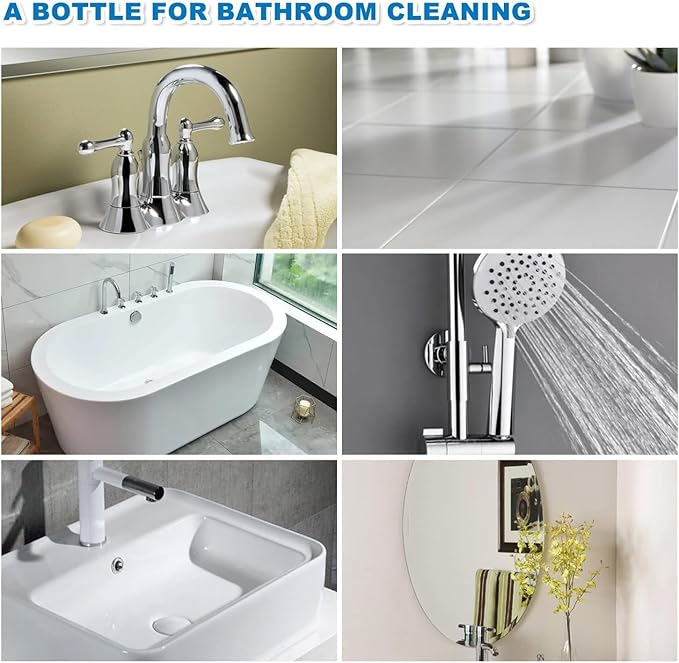 Bathroom Descaler Spray, 2 PCS Stubborn Stains Cleaner, Bathroom Foam Cleaner Spray, Bubble Cleaner Foam Spray, All Purpose Rinse Cleaning