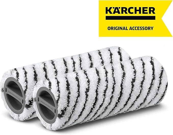 Kärcher FC Stone and Tile Rollers for Karcher FC3, FC5, FC7 Electric Floor Cleaner Mop, Microfiber Rollers - 2 Pack