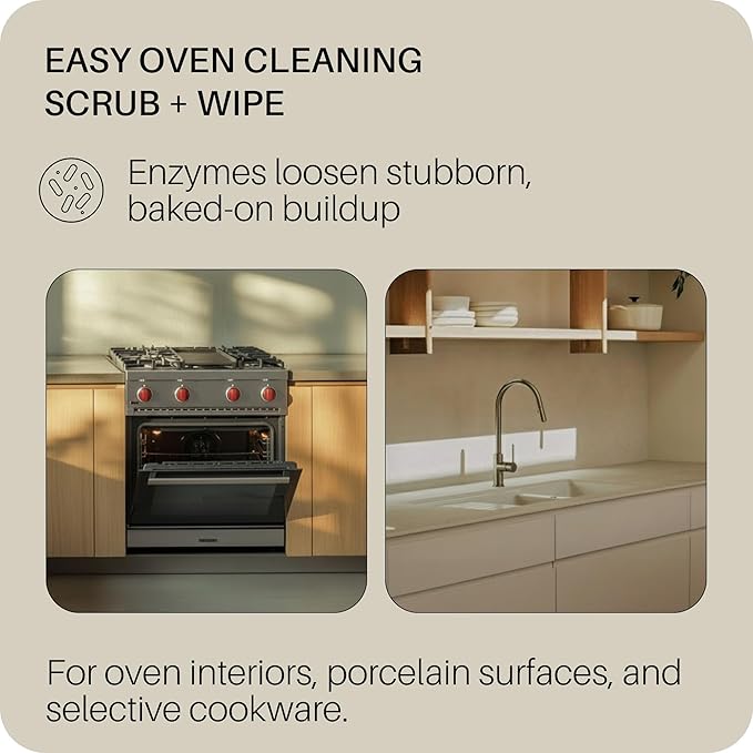 Everneat Oven Scrub – Natural Heavy-Duty Oven Cleaner (16oz) | Fume-Free Degreaser for Racks, Doors & Grates | Non-Toxic, Safe for All Oven Types (Unscented)