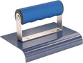 Bon Blue Steel Edger 6 in. x 4 in. Concrete Finishing Tool 5/8 in. Radius 7/8 in. Lip Comfort Grip Handle Flexible Blade