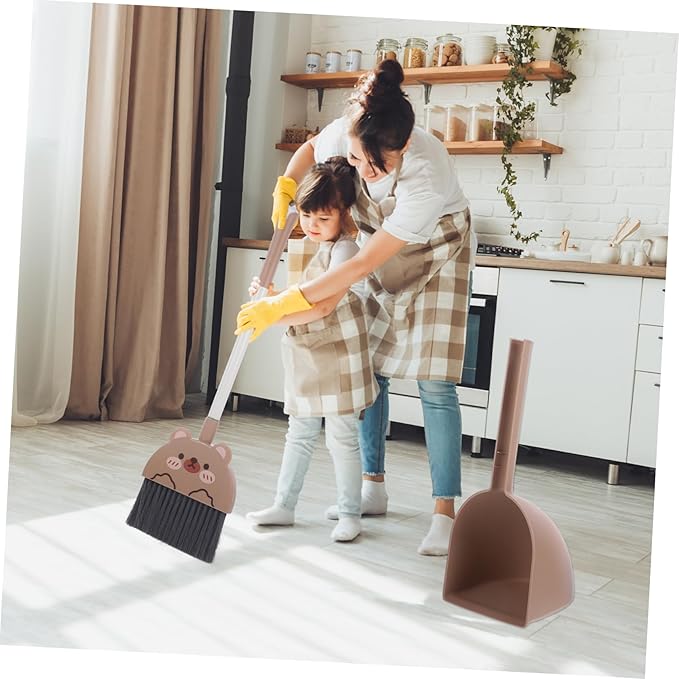 Broom and Dustpan Set for Boys and Girls Boy Girl Cleaning Tools Set Dustpan and Brush and Cleaning Accessories Safe Household Tools