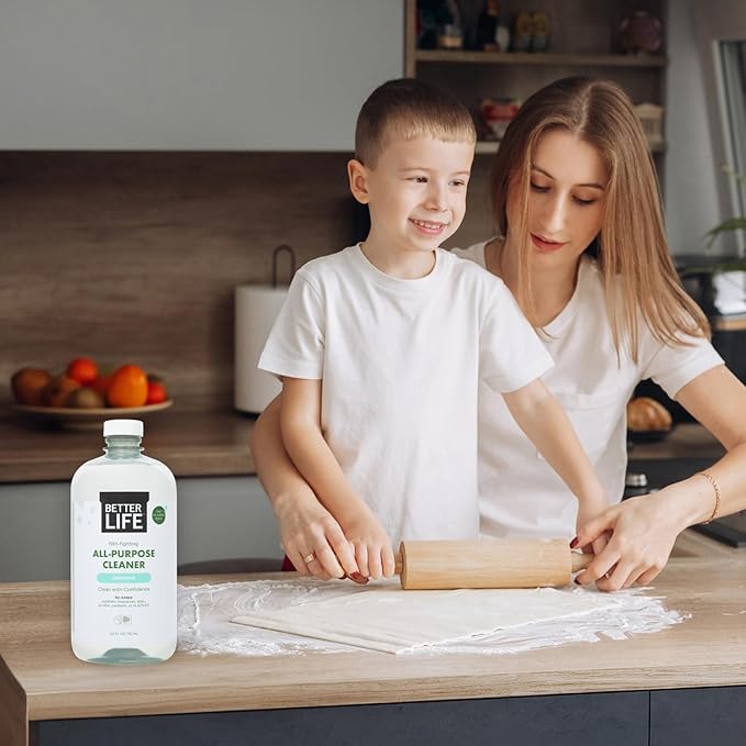 Better Life All Purpose Cleaner - Multipurpose Plant Based Home and Kitchen Cleaning Spray for Glass, Countertops, Appliances, Upholstery & More - Multi-surface Spray Cleaner - 24oz Unscented