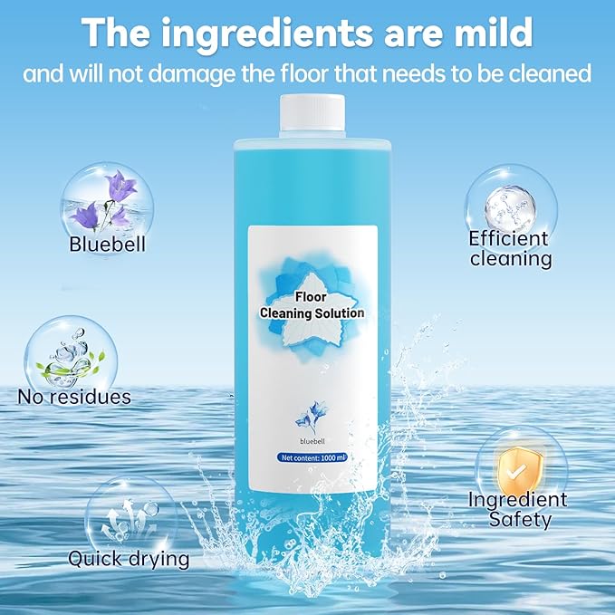 Floor Cleaning Solution, Compatible with Ecovacs Cleaning Solution, for DEEBOT X11 OMNI Cyclone / X9 PRO OMNI / T80 OMNI / T50 PRO OMNI / N30 Series / N20 Series and all other Robot Vacuum Cleaners