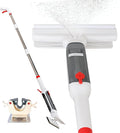 Window Cleaner with Front and Rear Cleaners + Expandable Sprayer - Window Vacuum Squeegee - Complete Kit for Glass, Windows and Mirrors, Quick Drying- Window Cleaner Tool - Car Window Cleaner Spray