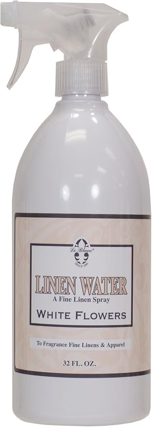 Le Blanc® White Flowers Linen Water – Luxury Spray for Refreshing Textiles and Apparel- 32 oz. (1 pack)