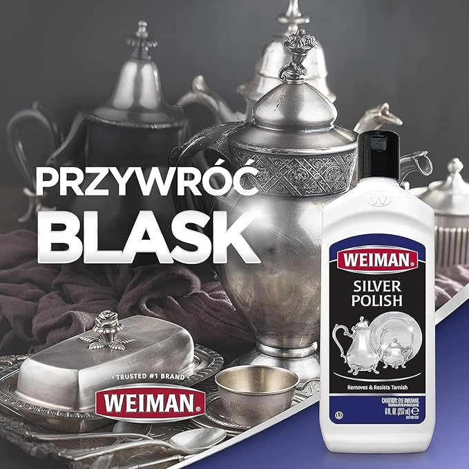 Weiman Silver Cream Cleaner 3-in-1, Anti-Tarnish Technology, Safely Clean, Polish, Shine & Restore, Removes & Prevent Tarnish (Pack of 6)