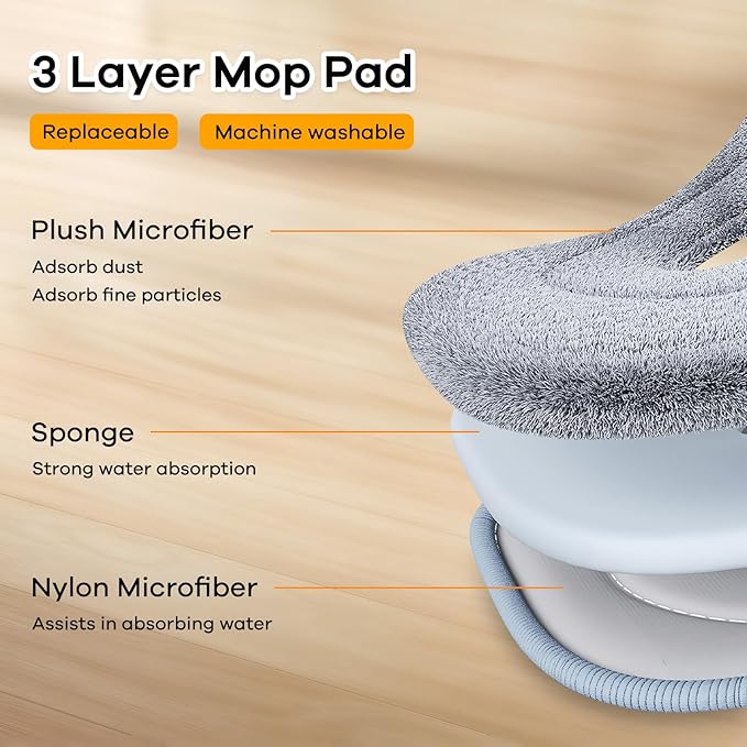 6 Pack Replacement Microfiber Mop Pad Set