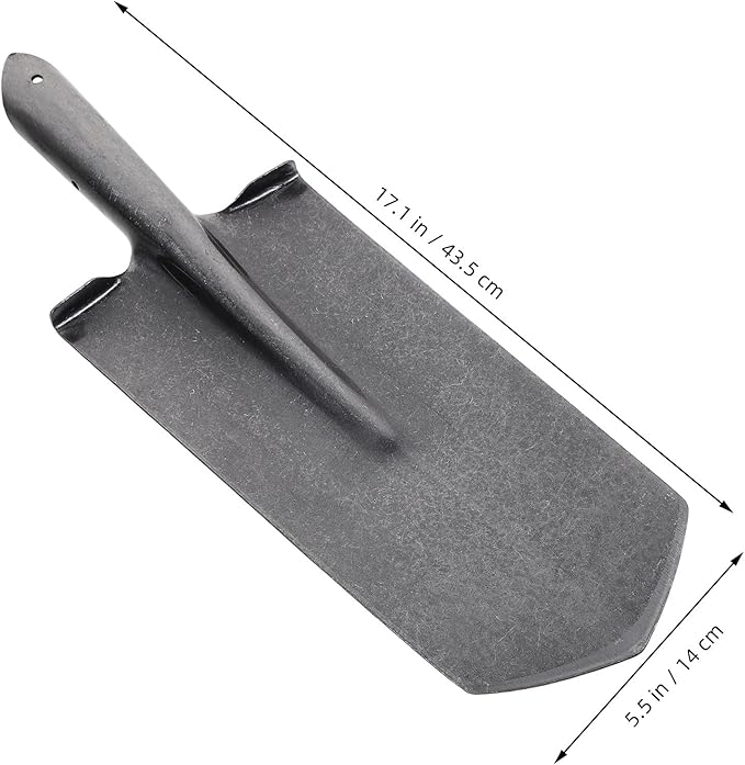 Metal Gardening Spade and Handle Shovel for Digging, Narrow Tip Manganese Steel Tree Planting Tool, Thickened Sturdy Garden Hand Shovel for Lawn and Outdoor Use