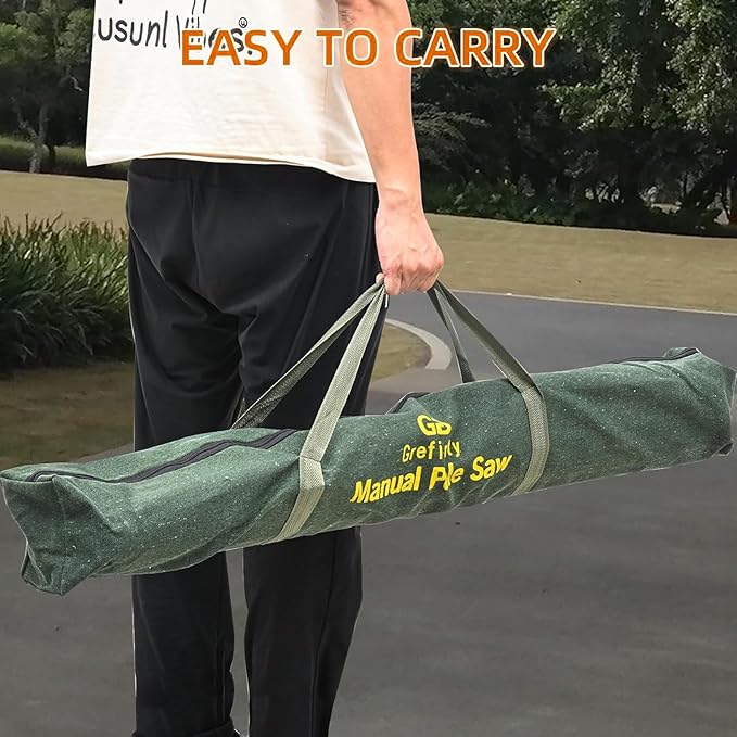 Manual Pole Saw for Tree Trimming, 27 FT Manual tree purner with 8 Fiberglass Handles, Sharp steel Blade and Scissors, Easy to Carry and Extendable Design for Tree Maintenance, Orange