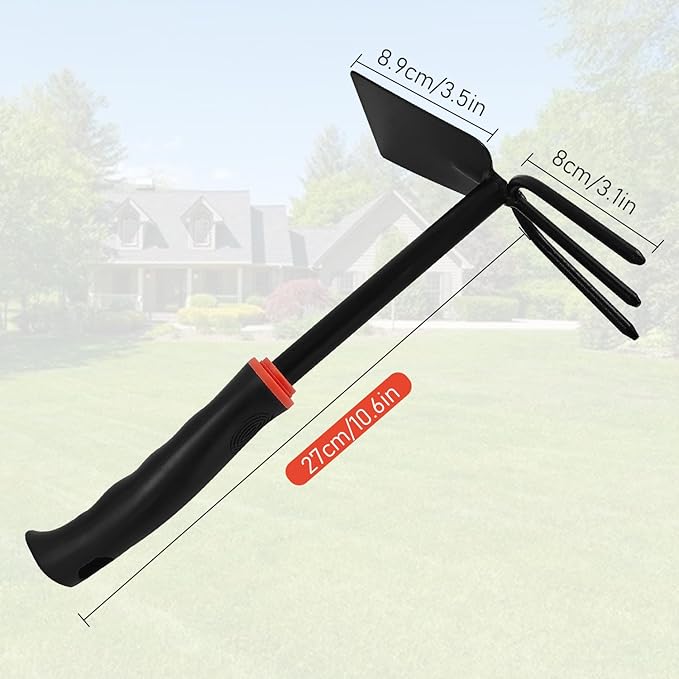 FR Garden Hoe and Weed Puller Rake, Hoe and Cultivator, Hand Tiller for Gardening