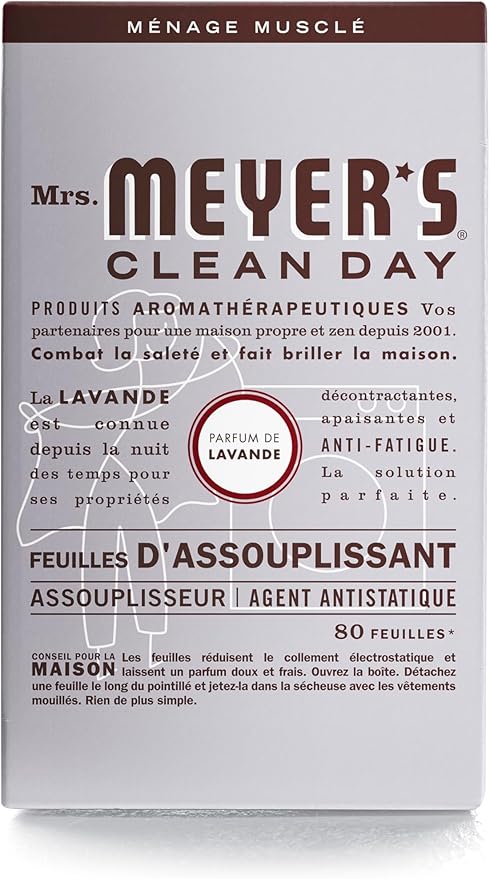 MRS. MEYER'S CLEAN DAY Dryer Sheets, Lavender, 80 ct (Pack of 3)