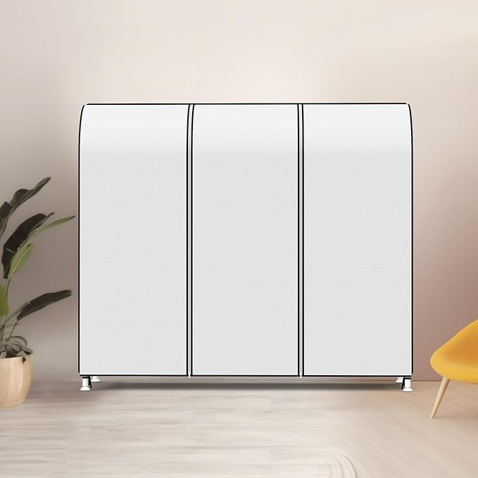Zilink 72" Garment Rack Cover Dustproof Breathable Clothes Rack Cover Large Garment Bags Protector Cothing Rack with Cover with 2 Durable Zippers for Garment Rack, WHite, (Rack Not Included)