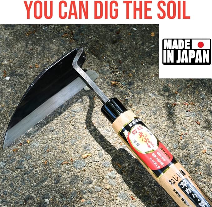 Gardening Weeding Sickle Very Sharp Edge Manual weeders [Made in Japan] Japanese Garden Weeder Hand Hoe