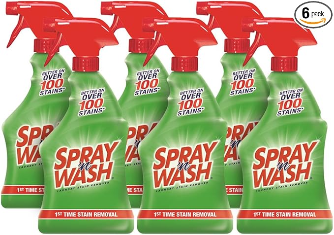 Spray N’ Wash Stain Remover Spray, Laundry Pre-Treat for Everyday Stains, 22oz (6-count)