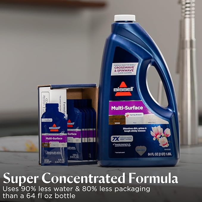 Bissell NEW Multi-Surface Super Concentrate Cleaning Formula for Hard Surface and Area Rug Cleaners, 14 Super Concentrate Pouches