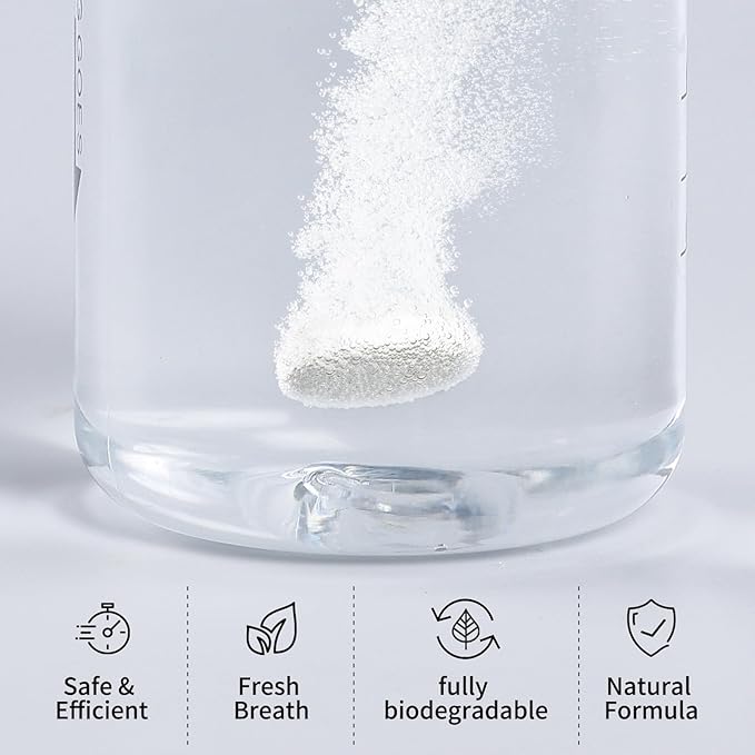 NATRUTH Water Bottle Cleaning Tablets 20 Tablets Effectively Removes Tough Stains and Odors Bottle Clean Tablet Individually Packed for All Stainless Steel, Plastics and Glass Drinking Containers