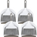 4 Sets Mini Dustpan and Brush Set Small Dustpan and Broom Set Portable Home Cleaning Supplies Brush and Dust Pan Combo with Handle for Desk Kitchen Keyboard Car Pet Waste