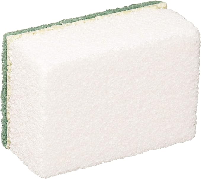 Compac Home Magic-Stone Kitchen Cleaner Scrub - 2-Sided Scouring Brick/Sponge, Easily Removes Stubborn Grime, Grease, Food from Oven Trays, Pans, Cookie Sheets, 1 Count
