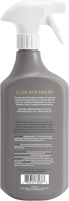 KOHLER K-EC23723-NA Faucet Cleaner, Kitchen and Bathroom Cleaner, 28 FL Oz (Pack of 2)