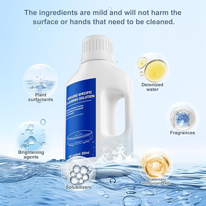 Floor Cleaning Solution Original Scent Compatible with Dreame Vacuum Cleaner Solution, Residue & Streak Free, Suitable for All Robot Vacuum Cleaners and Wireless Wet Dry Dual-Use Vacuum Cleaners