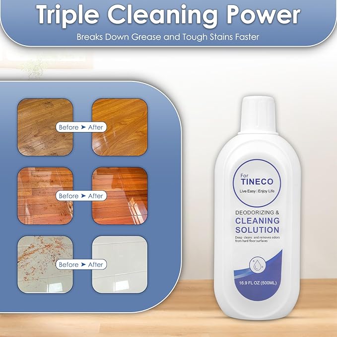 (2 Bottle) Floor Cleaning Solution Compatible With Tineco, Deep Cleaning for Multiple Hard Floors, Professional Floor Cleaner Suitable for All Tineco Cordless Wet Dry Vacuum(S3, S5, S7), 16.9 FL OZ* 2