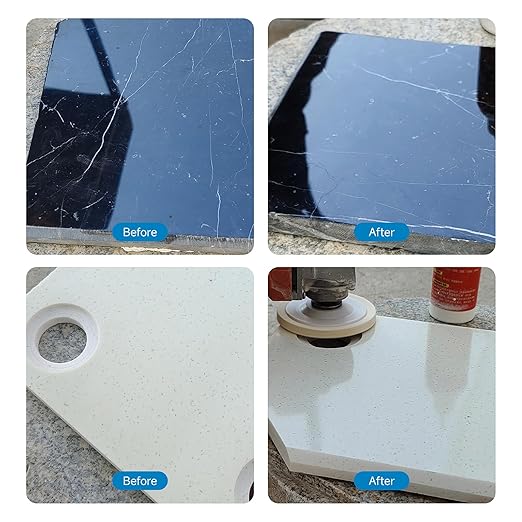 Granite Marble Quartz Polish - Stainless Steel & Metal Polish Paste - Mirror Finish for Countertops, Furniture, Stone Care & Renovation