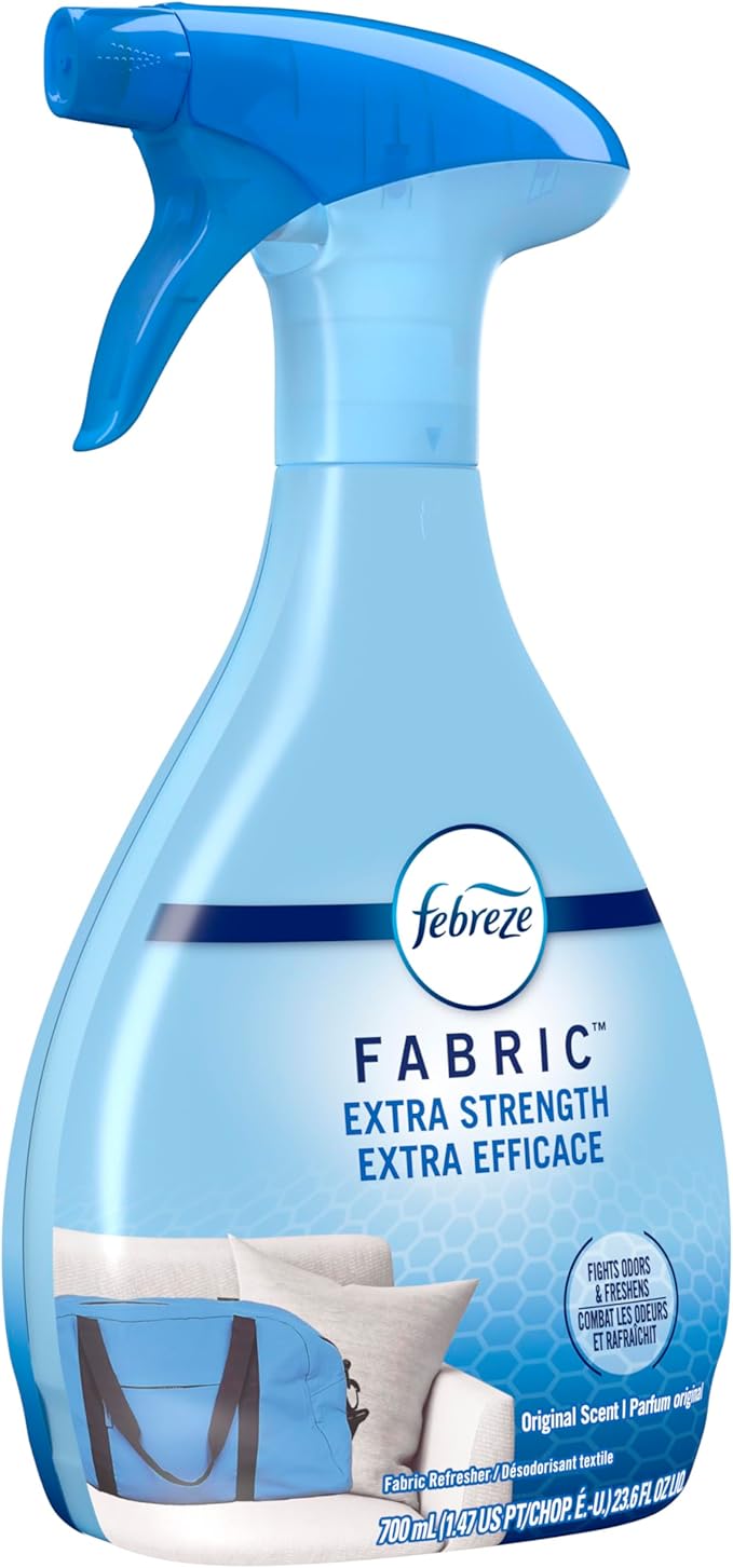 Febreze Fabric Spray Air Freshener, Odor-Fighting Fabric Refresher, Sneaker Balls Alternative, Couch Cleaner, Linen Spray, Multi-Use, Extra Strength Scent, 23.6 fl oz (Pack of 2)