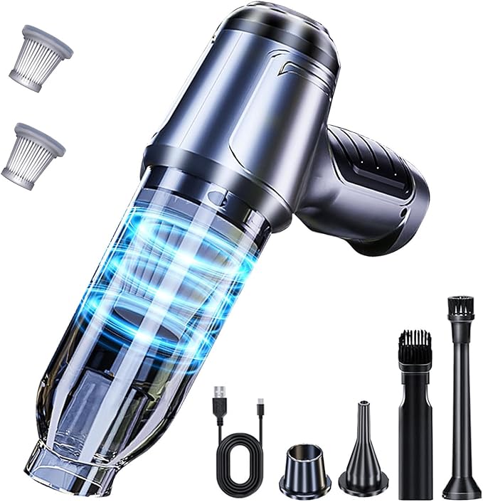 Handheld Vacuum Cordless Hand Rechargeable Car Vacuums with Best Suction Held, 18000Pa Strong Suction, Pumping and Inhaling, Low Noise, for Home and Car