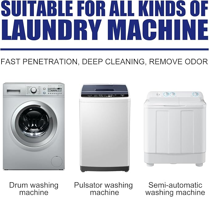Washing Machine Cleaner, Washing Machine Cleaner Descaler 12Pack,Deep Clean and Descaling for HE Front and Top Loaders Washer - High-Efficiency Tablets for a Fresh, Spotless Laundry