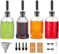 4pcs Glass Coffee Syrup Dispenser Bottles 7 OZ, Simple Syrup Bottles with Metal Pour Spout, Syrup Dispenser for Coffee Bar Accessories for Maple Honey Syrup Oil and Sauces