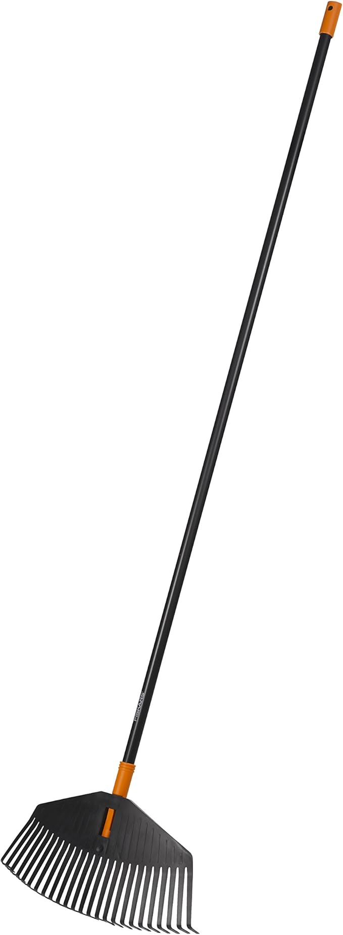 Fiskars M Assembled Solid Leaf Rake, Black/Orange, Width: 41,5 cm