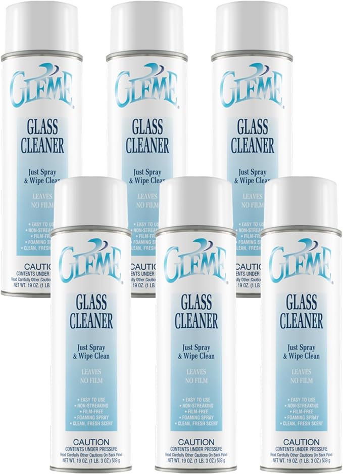 Claire CL050 GLEME GLASS CLEANER Net 19oz. (6 Pack)
