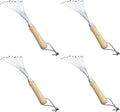 Garden Guru Eco Hand Rake Soil Tiller- 100% Recycled Stainless Steel - Rust Resistant - FSC Certified Wood Ergonomic Handle - Great for Gardening Cultivating,Loosening Soil & Spreading Mulch (4 Pack)