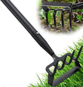 Ihomepark Garden Hoe, Stirrup Hoe with Adjustable Handle for Weeding Digger loosening Soil Metal Garden Cultivator Hoe with Rake Tiller Cultivator (30-62 Inch)