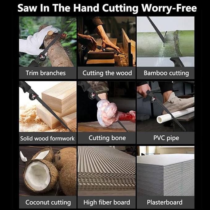 Hand Saw With Sheath,Saws Blades Retractable Gardening,Outdoor Portable Hand Pull,Durable Three Blade Toothed Steel Mini Saw,For Camping, Gardening, Cutting Wood, Pvc, Bone, Pruning appliance