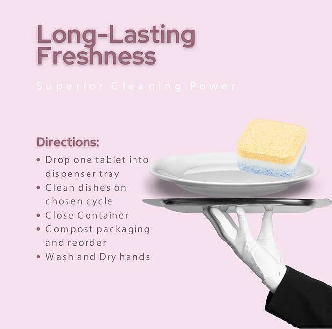 Gold n Pearls 3 - Layer Dishwashing Tablets, 30 Tablets - Effective Stain Removal, Easy-to-Use, Deep Cleaning, Long-Lasting Freshness for Dishes
