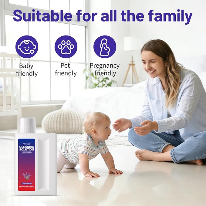 Multi-Surface Floor Cleaning Solution Compatible with Dreame Cleaning Solution, Lavender Scent, Deep Clean, Suitable for All Mopping Robot Vacuums and Cordless Wet/Dry Mops (1000 ml)