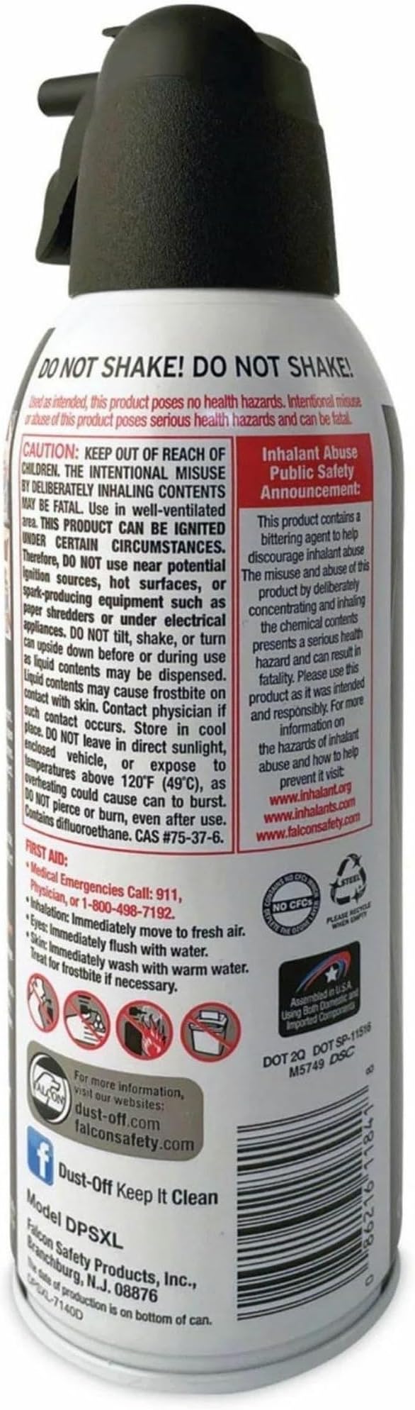 Dust-Off Plus Disposable Compressed Gas Duster, 10 Oz Bottle