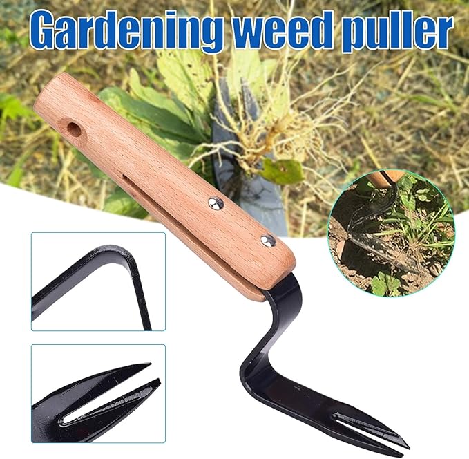 Kana Hoe 217 Japanese Garden Tool - Hand Hoe/Sickle is Perfect for Weeding and Cultivating. The Blade Edge is Very Sharp., Beige-028