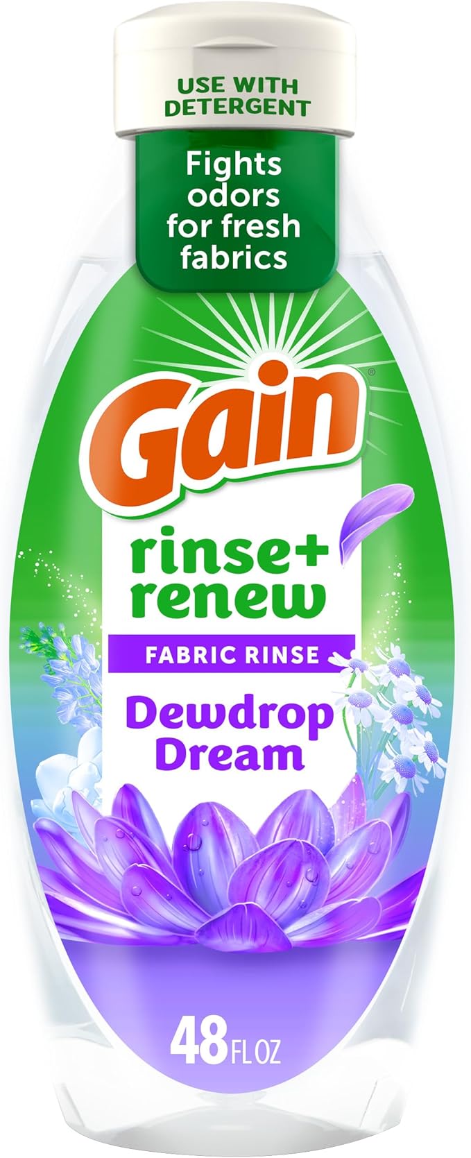 Gain Dewdrop Dream 48 FL OZ Fabric Rinse and Renew Laundry Odor Remover