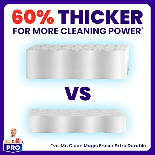 Mr. Clean PRO Magic Eraser Ultra Pro, Bulk Cleaning Sponges for Commercial Grease and Stain Removal, Heavy Duty (26 count)