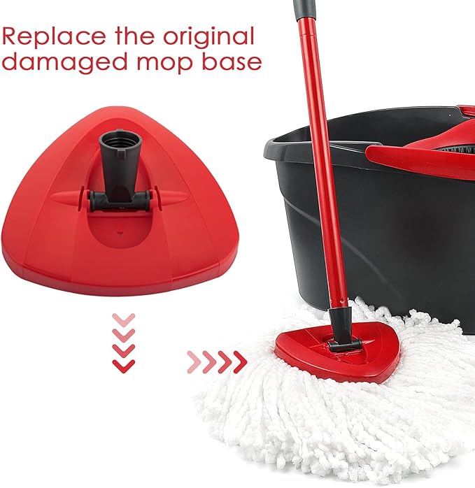 Spin Mop Head Replacement Base Head Compatible with O Cedar Spinning Mop Replace Head Cover Plastic Base Case Disc Accessories Part, 1 Pack, Not Fit RinseClean