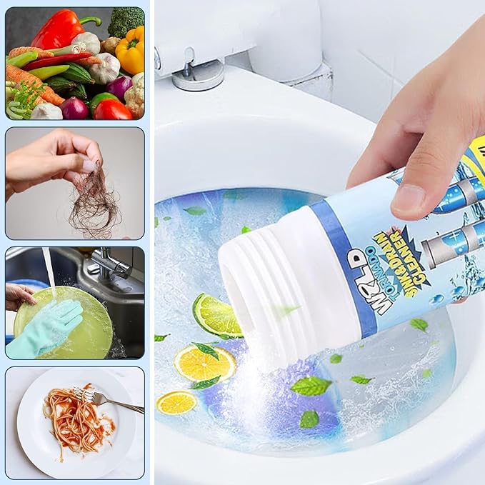 Sink & Drain Cleaner Powder - Pipeline Dredging Agent for Kitchen & Bathroom (4PCS)