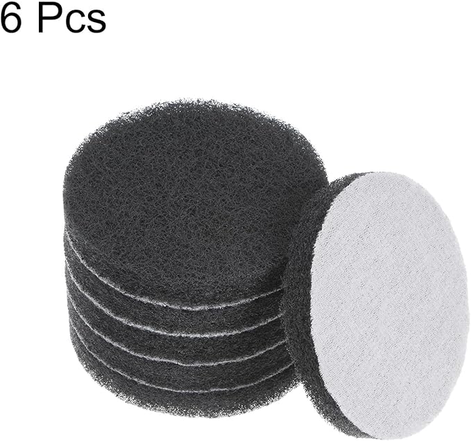 HARFINGTON 6pcs Drill Power Brush 3 inch Tile Scrubber Scouring Pads 800-1000 Grit for Bathroom Kitchen Household Cleaning