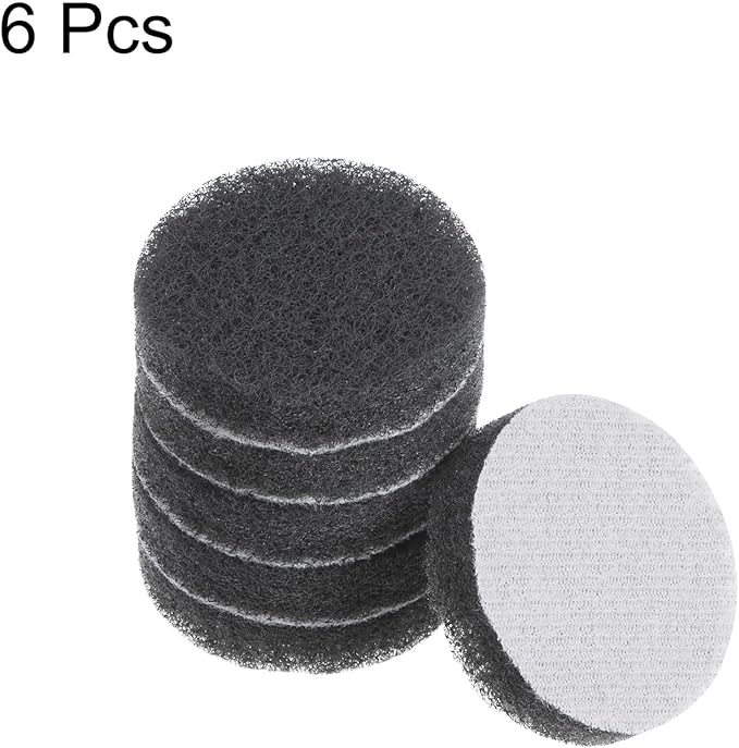 HARFINGTON 6pcs Drill Power Brush 2 inch Tile Scrubber Scouring Pads 800-1000 Grit for Bathroom Kitchen Household Cleaning