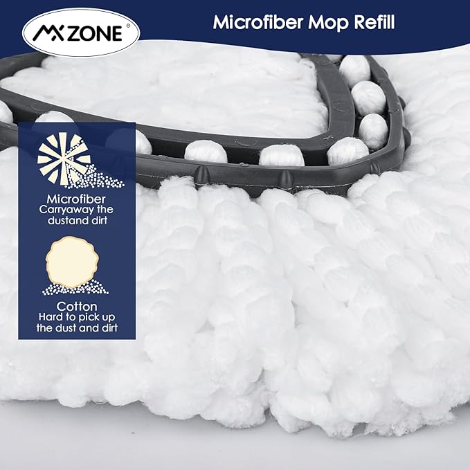 Microfiber Mop Head Refill for Ocedar Spin EasyWring Mop Replacement Head (pack of 3)
