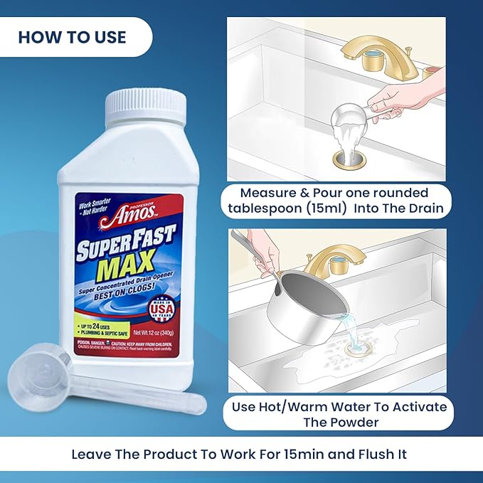 Professor Amos SuperFast MAX Super Concentrated Drain Powder